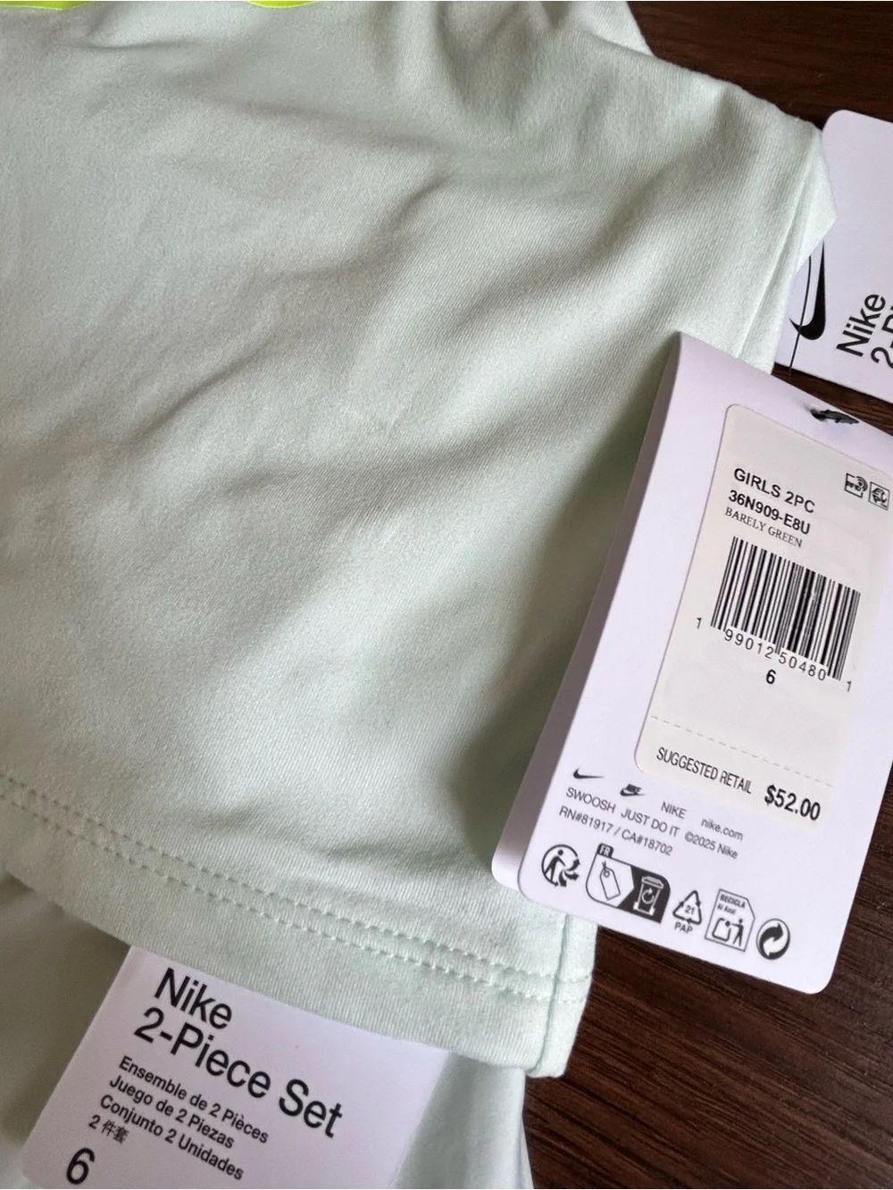 Nike Bold Play Dri-Fit Tank and Shorts Set 6 Barely Green